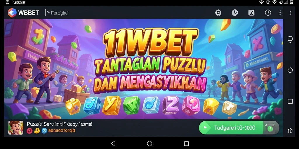 Screenshot utama 11WBET menampilkan gameplay Puzzle yang menantang.