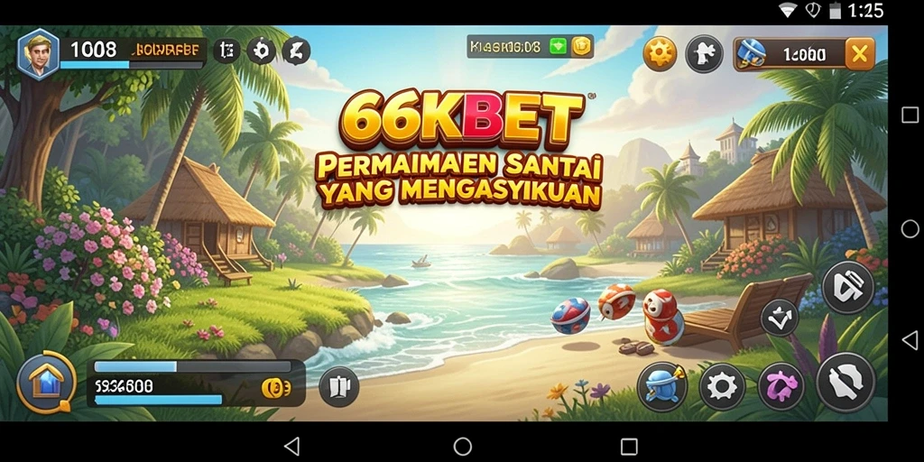 Tampilan menarik dari gameplay casual 66KBET yang penuh warna.