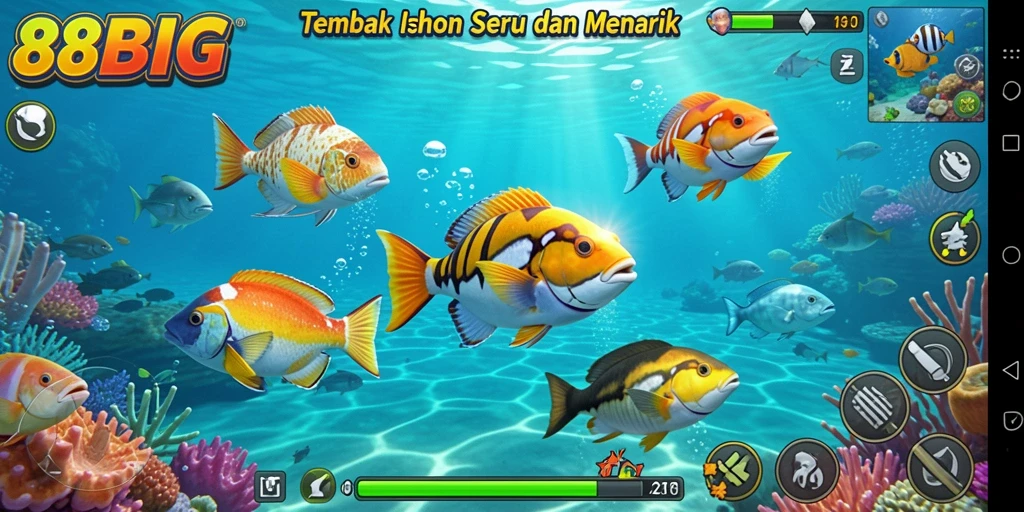Tangkapan layar gameplay seru dari 88BIG Tembak Ikan.