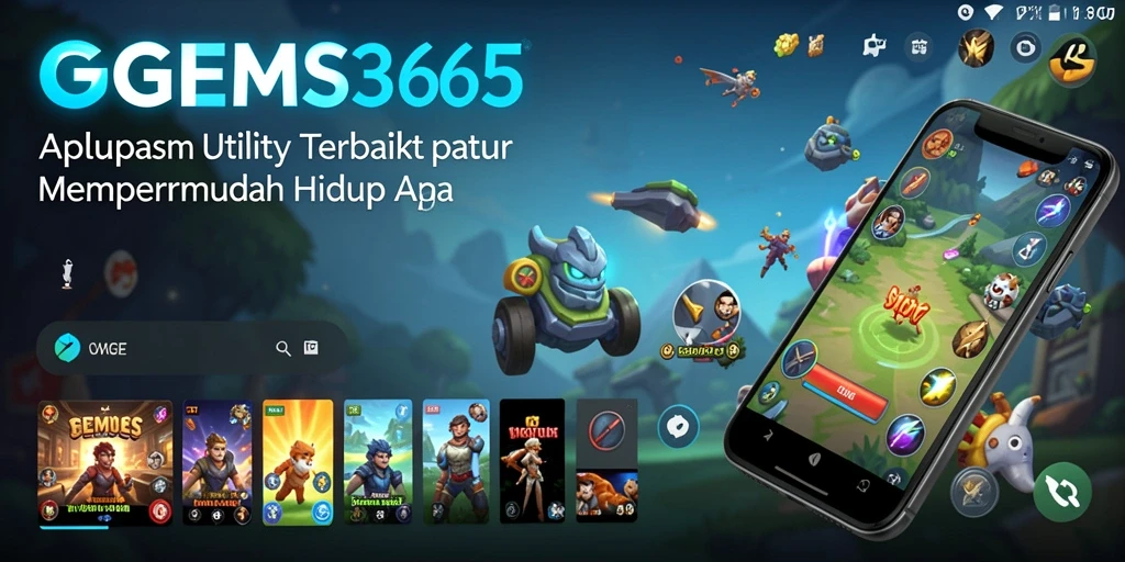 Screenshot utama GEMS365 menunjukkan antarmuka pengguna yang sederhana dan intuitif.