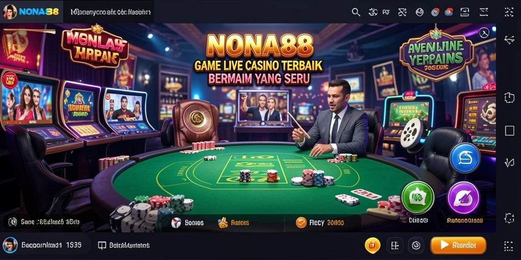 Gameplay Live Casino NONA88 yang mengasyikkan dan interaktif.