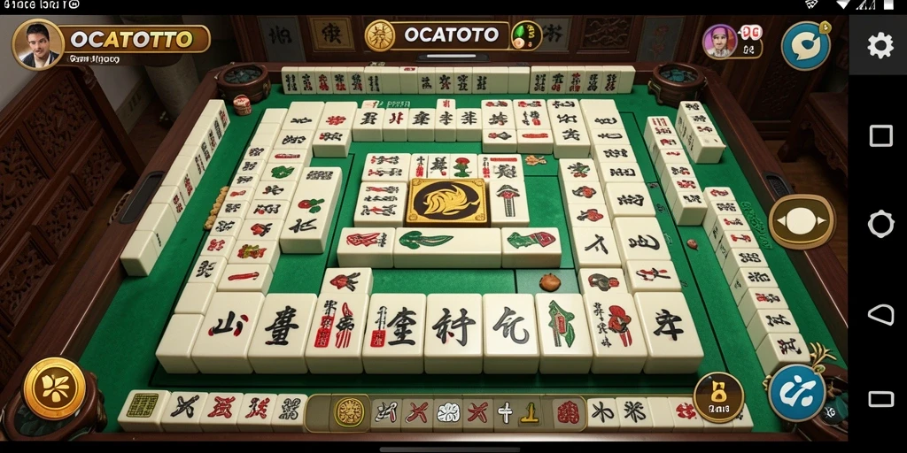 Screenshot gameplay OCATOTO menampilkan momen seru permainan Mahjong.
