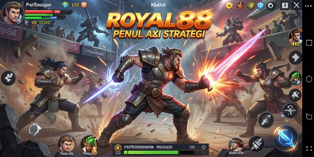 Tampilan mendebarkan dari gameplay Fighting ROYAL88.