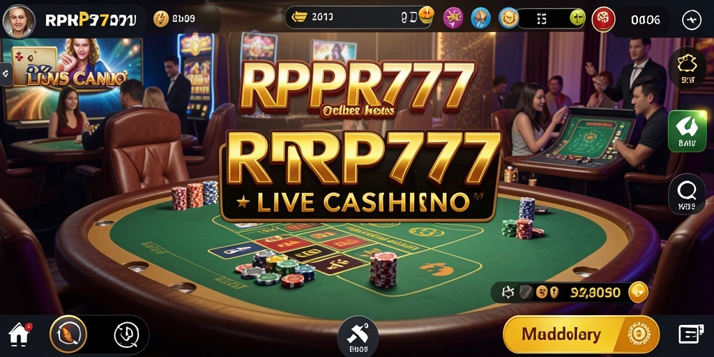 Tampilan gameplay menarik di RPRP777 Live Casino dengan dealer langsung.
