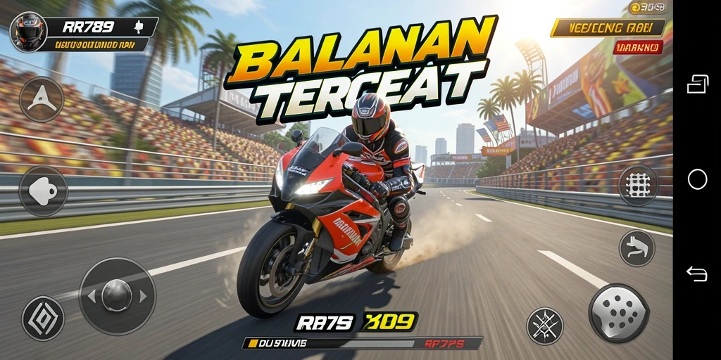 Gameplay seru balapan motor dengan grafis menakjubkan.
