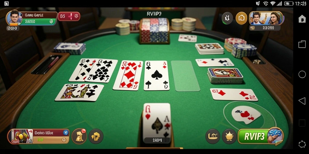Tampilan gameplay Gaple seru di RVIP3.