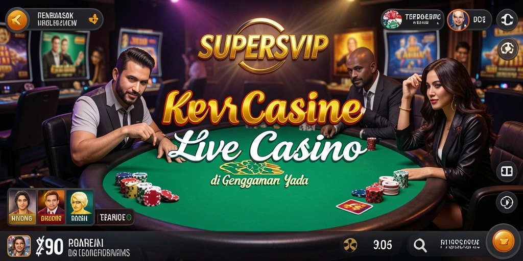 Tampilan screenshot utama SUPERSVIP menampilkan dealer langsung dan gameplay seru Live Casino.