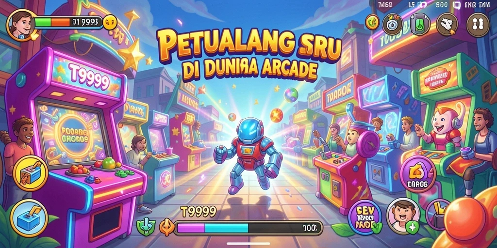 Tangkapan layar T9999 menampilkan gameplay yang penuh warna dan tantangan menarik.